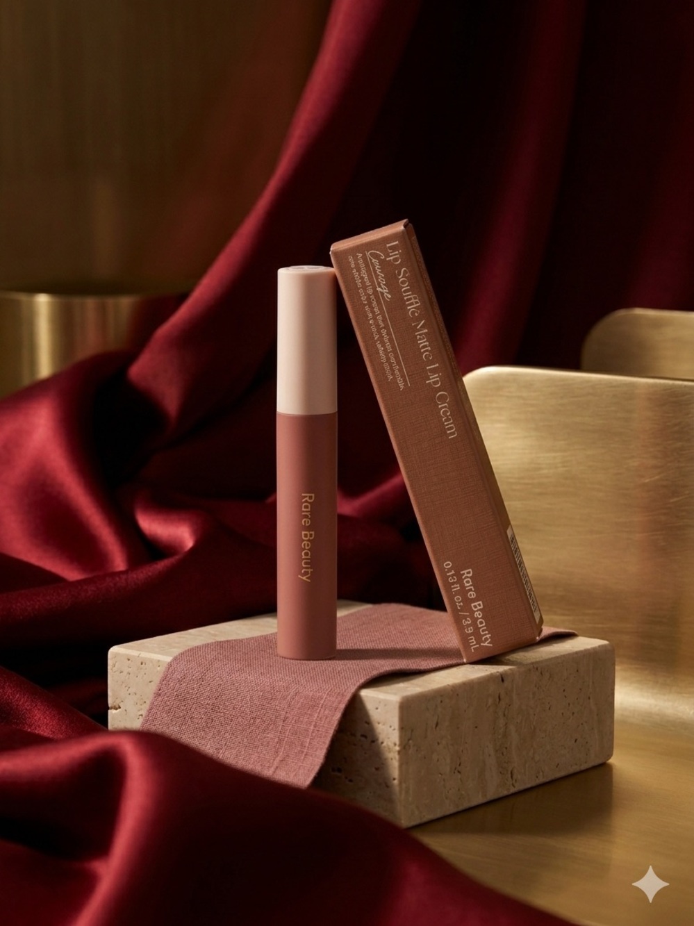 Rare Beauty Lip Soufflé Matte Lip Cream - Courage Soft Nude Mauve | NIB